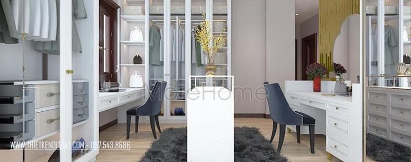  Thiết kế nội thất biệt thự tại Bắc Ninh phong cách tân cổ điển sang trọng.